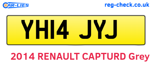 YH14JYJ are the vehicle registration plates.