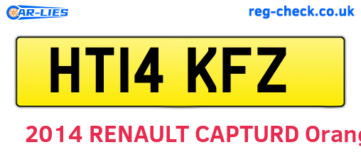 HT14KFZ are the vehicle registration plates.