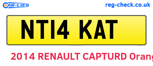 NT14KAT are the vehicle registration plates.