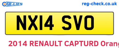 NX14SVO are the vehicle registration plates.