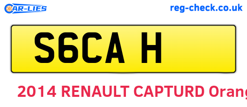 S6CAH are the vehicle registration plates.