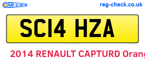 SC14HZA are the vehicle registration plates.