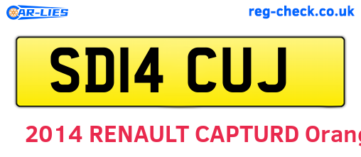 SD14CUJ are the vehicle registration plates.