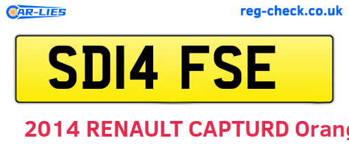 SD14FSE are the vehicle registration plates.