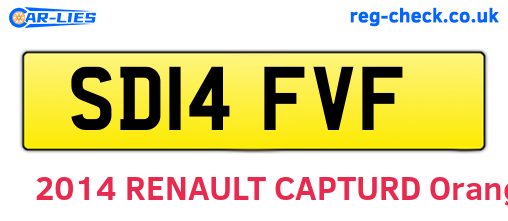 SD14FVF are the vehicle registration plates.
