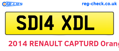 SD14XDL are the vehicle registration plates.