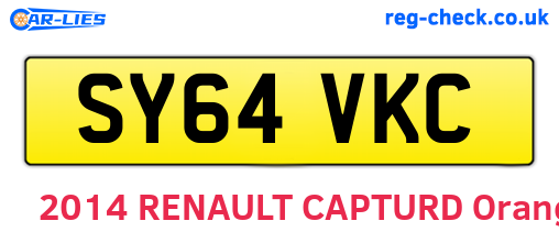 SY64VKC are the vehicle registration plates.
