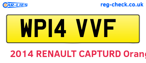 WP14VVF are the vehicle registration plates.