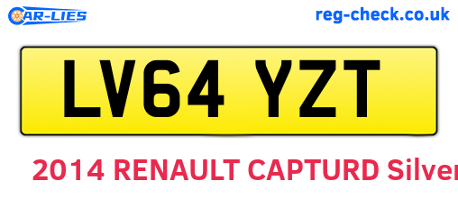 LV64YZT are the vehicle registration plates.