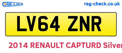 LV64ZNR are the vehicle registration plates.