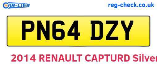 PN64DZY are the vehicle registration plates.