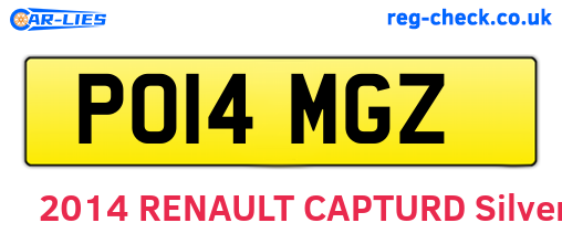 PO14MGZ are the vehicle registration plates.