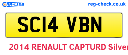 SC14VBN are the vehicle registration plates.