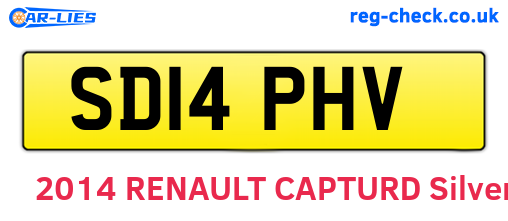 SD14PHV are the vehicle registration plates.