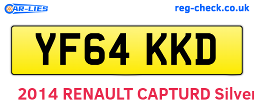 YF64KKD are the vehicle registration plates.