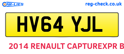 HV64YJL are the vehicle registration plates.
