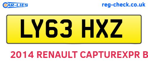 LY63HXZ are the vehicle registration plates.