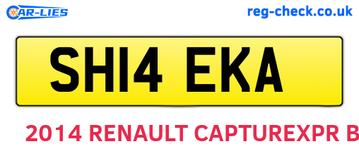 SH14EKA are the vehicle registration plates.