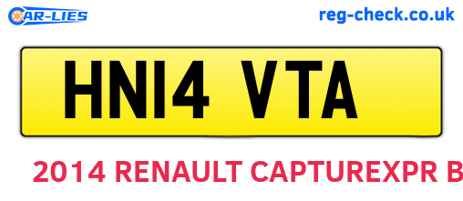 HN14VTA are the vehicle registration plates.