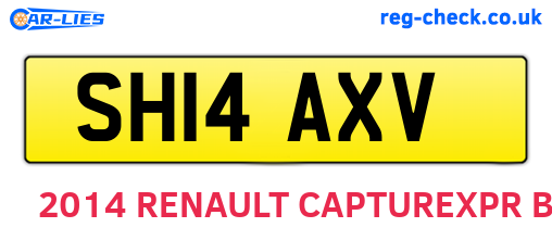 SH14AXV are the vehicle registration plates.