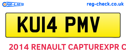 KU14PMV are the vehicle registration plates.
