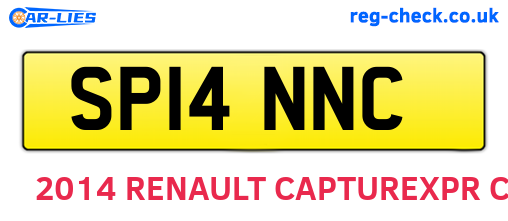 SP14NNC are the vehicle registration plates.
