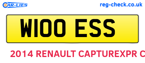 W100ESS are the vehicle registration plates.