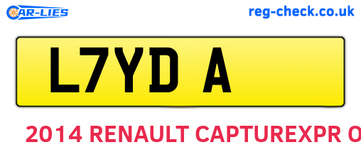 L7YDA are the vehicle registration plates.