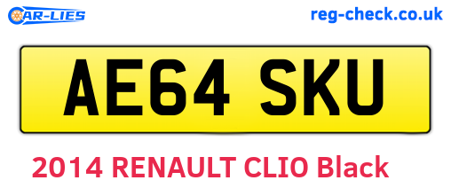 AE64SKU are the vehicle registration plates.