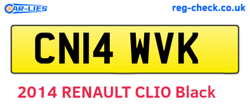 CN14WVK are the vehicle registration plates.