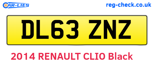 DL63ZNZ are the vehicle registration plates.