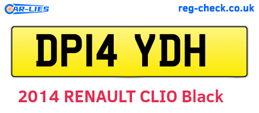 DP14YDH are the vehicle registration plates.