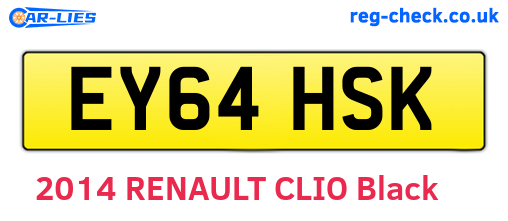 EY64HSK are the vehicle registration plates.