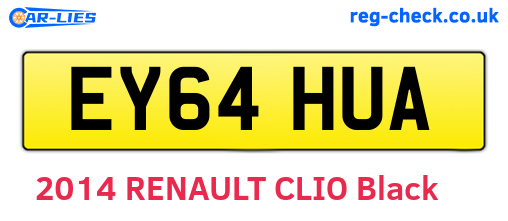 EY64HUA are the vehicle registration plates.