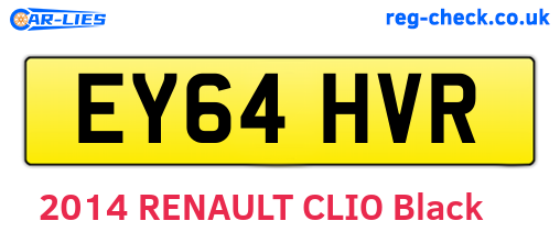 EY64HVR are the vehicle registration plates.