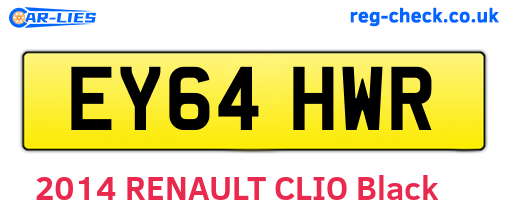 EY64HWR are the vehicle registration plates.