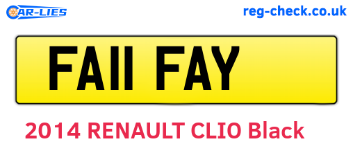 FA11FAY are the vehicle registration plates.