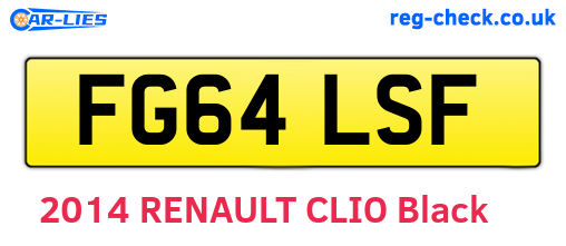 FG64LSF are the vehicle registration plates.