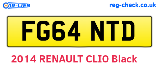 FG64NTD are the vehicle registration plates.