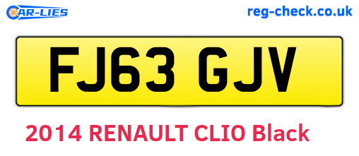 FJ63GJV are the vehicle registration plates.