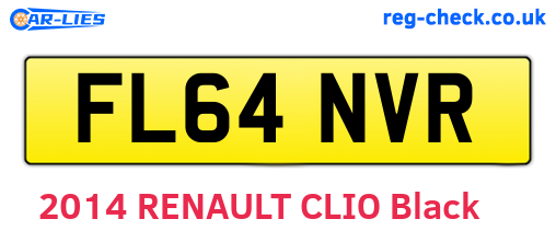 FL64NVR are the vehicle registration plates.