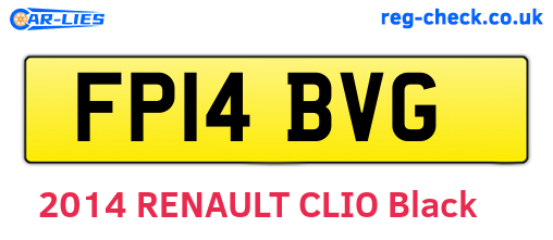 FP14BVG are the vehicle registration plates.