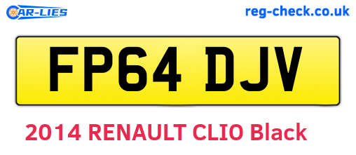 FP64DJV are the vehicle registration plates.