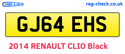 GJ64EHS are the vehicle registration plates.