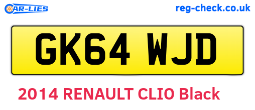 GK64WJD are the vehicle registration plates.