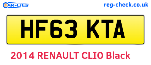 HF63KTA are the vehicle registration plates.