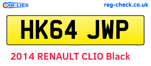HK64JWP are the vehicle registration plates.