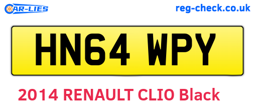 HN64WPY are the vehicle registration plates.