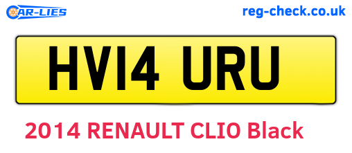 HV14URU are the vehicle registration plates.
