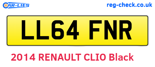 LL64FNR are the vehicle registration plates.